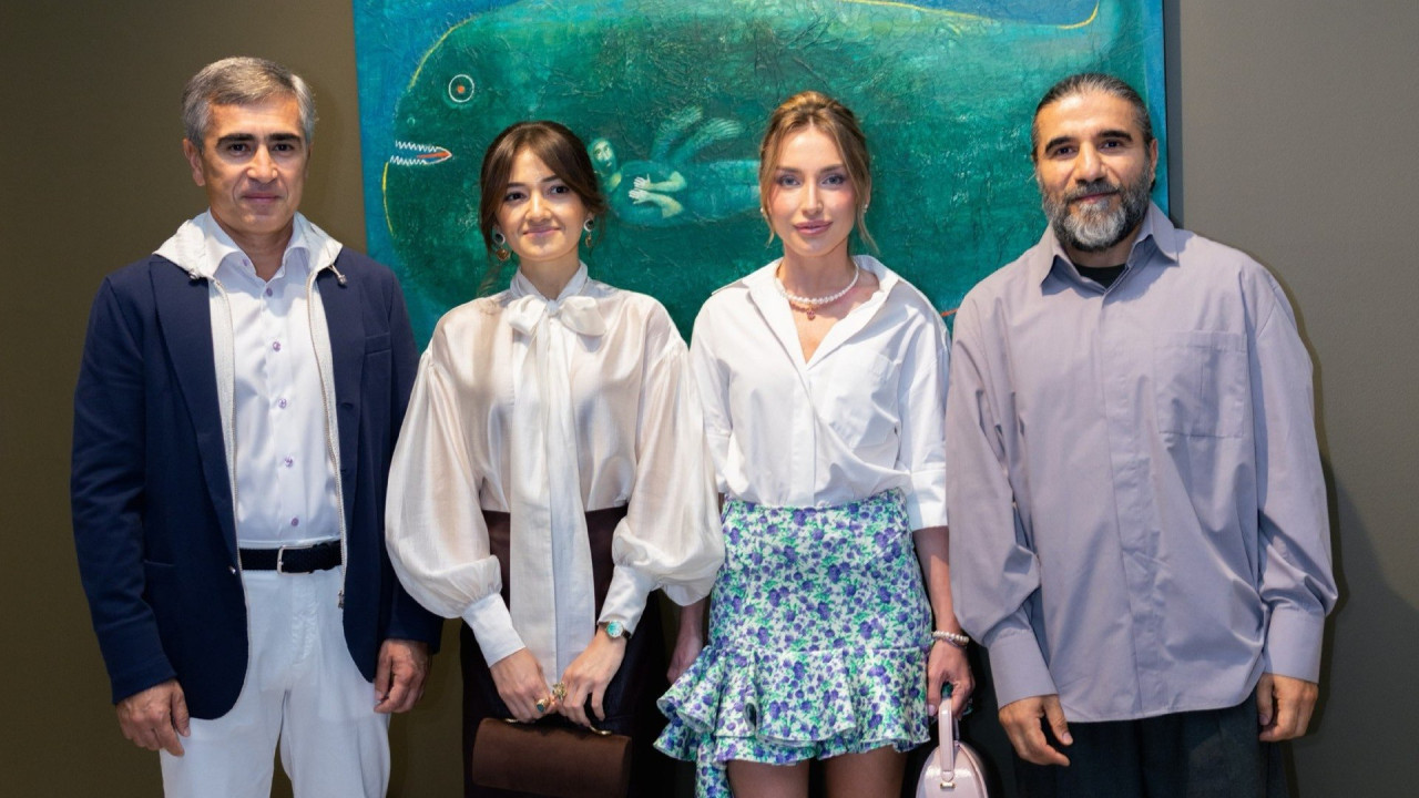 Alyona Əliyeva rəssam Anar Hüseynzadənin fərdi sərgisinin açılış mərasimində iştirak edib - FOTO