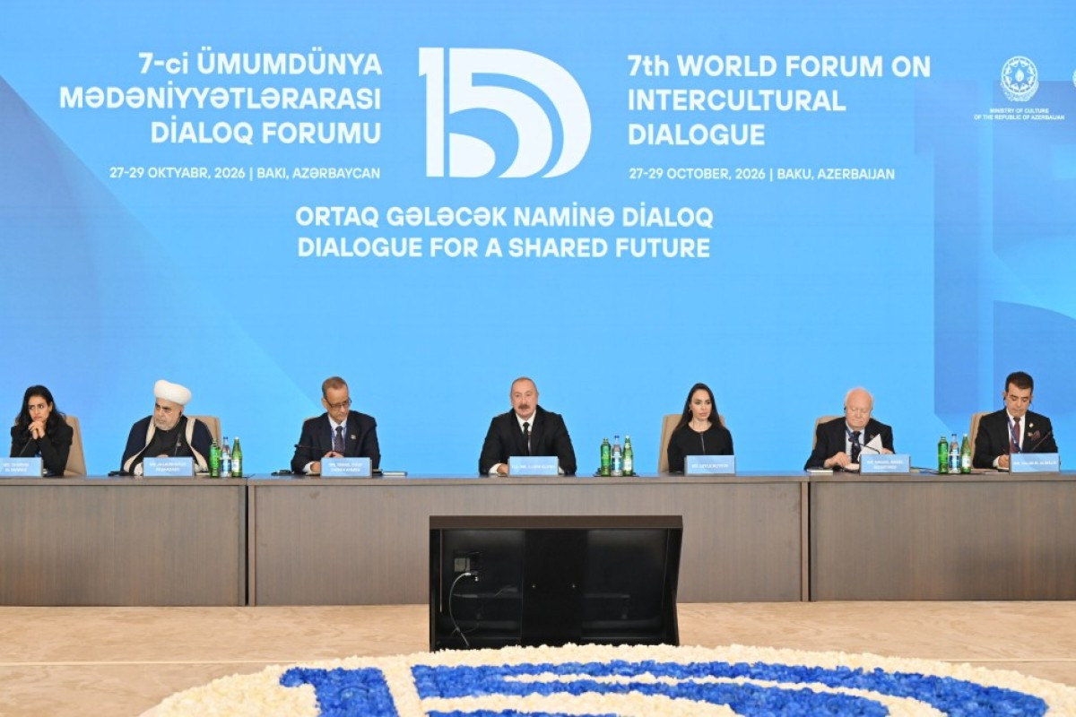 Prezident İlham Əliyev VII Ümumdünya Mədəniyyətlərarası Dialoq Forumunun açılışında çıxış edib - VİDEO - YENİLƏNİB-2
