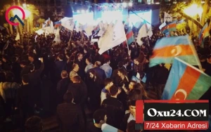 Bakıda qələbə piketləri keçirilir - Foto
