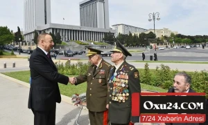 Prezident Qələbə Günü ilə bağlı mərasimdə — YENİLƏNİB