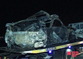 Sumqayıtda ağır qəza: Polis əməkdaşı yanıb öldü :