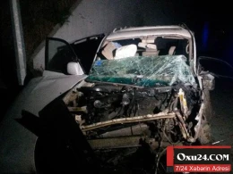 Avtomobil körpüdən aşıb, xəsarət alan var - FOTO