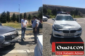 Müğənni Elton "İnfiniti" ilə YPX maşınını əzdi - özü və polis yaralandı