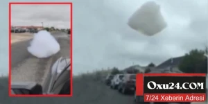 Bulud yerə düşdü, izləyənlərin ağzı açıq qaldı