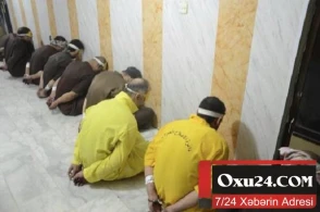 Ölüm kamerasında asılmağı gözləyən İŞİD-çilər