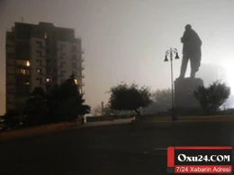 Bakı şəhərinin üzərini su buxarı bürüyüb -