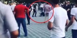 Gəncədə polis polkovnikinin öldürülmə anı +VİDEO