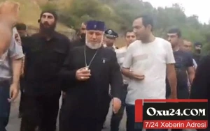 Ermənistan əhalisi yenə küçələrə axışdı - Katalikosun maşını mühasirəyə alındı