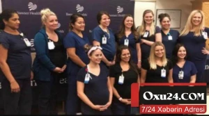 Bir xəstəxananın 16 tibb bacısı eyni vaxtda hamilə oldu – Foto,