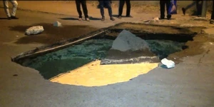 Azərbaycanda daha bir yol çökdü - SƏBƏB