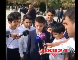 İlham Əliyevin nəvəsi telekanallara müsahibə verdi - VİDEO