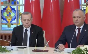 Ərdoğan mətbuat konfransında yatdı - Video