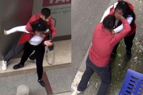 Gənc  qız  gecə  küçədə  sevgilisinə  görün  nə  etdi -  VİDEO