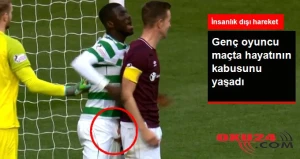 Futbol meydançasında biabırçı olay: Rəqibinin... (VİDEO)