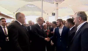 Ərdoğan yeni aeroportda Həbiblə görüşdü – Video