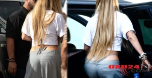 Müğənninin geyimi olay yaratdı...Alt paltarı göründü