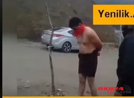 Azərbaycanda daha bir ŞOK: Başqasının arvadına sataşan kişini soyundurub, başına ip bağladılar (18+ VİDEO)