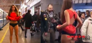 Qız metroda soyunub, alt paltarını göstərdi -VİDEO