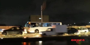 Bakı Avtovağzalını su aparır – Fotolar