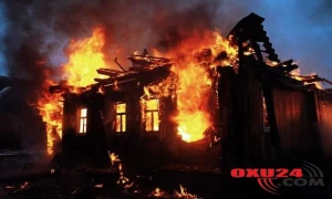 Üç ailənin yaşadığı ev yanıb