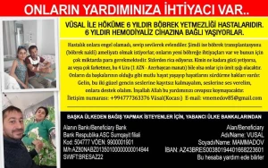 Böyrək xəstəliyindən əziyyət çəkən iki gənc sizlərdən kömək istəyir