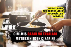 Cızılmış qazan və tavaları mətbəxinizdən çıxarın! -XANIMLARIN NƏZƏRİNƏ!