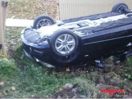 Biləsuvarda ağır qəza: avtomobil dərəyə aşaraq yandı - FOTO