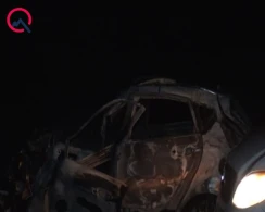 Goranboyda dəhşətli qəza: insanlar maşında yanaraq öldü