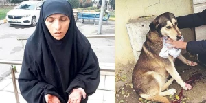 Türkiyədə ŞOK!Küçədə itin başını kəsib,qanını içmək istəyən qadın tutuldu