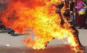 Arvadının üstünə benzin töküb od vurdu - Bakıda DƏHŞƏT