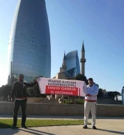 Gürcülər Bakının ortasında təxribat törətdi - FOTO