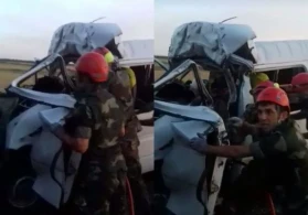 Meyitlər maşından belə çıxarılır: Neftçalada baş vermiş qəzadan dəhşətli görüntü