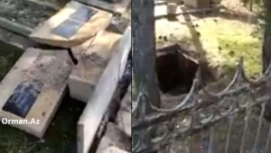 Bakıda qorxunc görüntü: Qəbirlərin arasında şişmiş qadın meyiti tapılıb