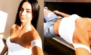 Azərbaycanlı modeldən biabırçı paylaşım: Sinəsini açıb instagramda görün nə etdi