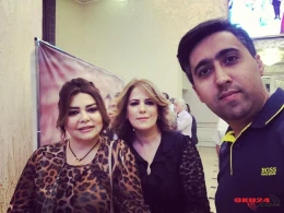 Aygün Bayramova həyat yoldaşı ilə toyda - Fotolar