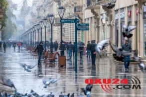 Bakıya güclü yağış yağır