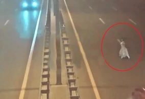 120-lik yolda qadını "havaya uçurdu" — Bakıda - ANBAAN VİDEO