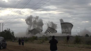 Elektrik stansiyası əriyib yox oldu -Şok görüntü