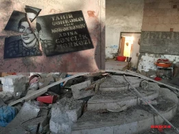 Mingəçevirdə şəhid adına hörmətsizlik: Şəhidin şəkli olan lövhə ayaqlar altında,bina susuz və qazsız...