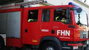 Sumqayıtda şadlıq evi yanır