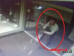 Bakının məşhur mağazasında faciə: Şüşə qapı aşdı,müştəri yaralandı