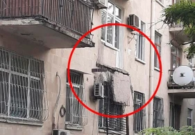 SON DƏQİQƏ - Bakıda yaşayış binasında uçqun - FOTO