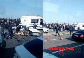 SON DƏQİQƏ! Aeroport yolunda dəhşətli görüntülər - Ölən və yaralılar var