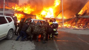 "EuroHome”da yanğının söndürülməsinə təyyarə  cəlb olunub