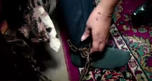 Bakıda dəhşət: Zəncirlənən uşağı açdılar, görün nə etdi (VİDEO)