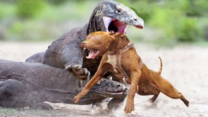 İtlər zəhərli komadonu parçaladı - Şok görüntü