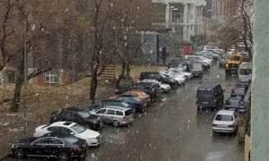 Bakıya və Sumqayıta qar yağır - FOTO
