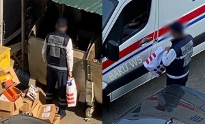 Bakıda təcili yardım maşınının sürücüsü zibil qutularını eşələyir -VİDEO