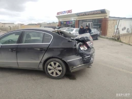 Sumqayıt yolunda qəza: Böyük tıxac var