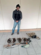 Biləsuvarda qanunsuz ov edən şəxs saxlanılıb - FOTO